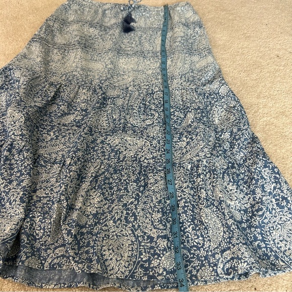 J. Jill Denim Ombre midi Skirt Bandana Pattern medium paisley - Picture 8 of 10